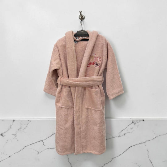 Linea Home Kids Bathrobe Cute Girl Powder Hooded