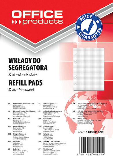 Office Products Pagini De Înlocuire A4 50 Foi
