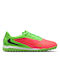 Nike Phantom 6 Low Academy Erling Haaland TF Fußballschuhe mit geformten Stollen Hot Punch / Green Strike / Schwarz