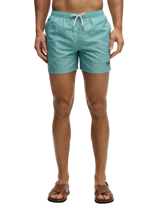 Stud Men's Swim Shorts Green with Patterns