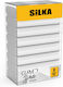 Silka Radiere Pentru Creion 42x8x23mm Fără Pvc Nu Lasă Reziduuri 8 Bucăți Set Silka Curbat Alb Alb