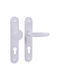 Metal Middle Door Lever With White Plate