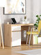 Wooden Desk White 98x45x74cm