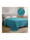 Isadore Lorraine Extra Line Coverlet Double Light Blue 220x240cm