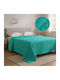 Isadore Lorraine Extra Line Coverlet Single Aqua 160x240cm