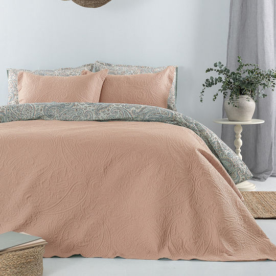Palamaiki Ella Κουβερλί Υπέρδιπλο Microfiber Rose 220x240cm
