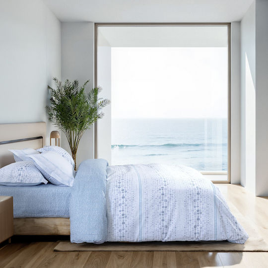 Nima Disaronno Σετ Κουβερλί Υπέρδιπλο Γαλάζιο 220x240cm
