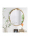 Artekko Wall Mirror With Gold Wooden Frame Diameter 76cm