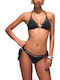 Set Bikini Ασημι- Μαυρο