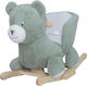 Trois Kilos Sept Wooden Rocking Toy Bear for 10+ Months for Weight up to 14kg