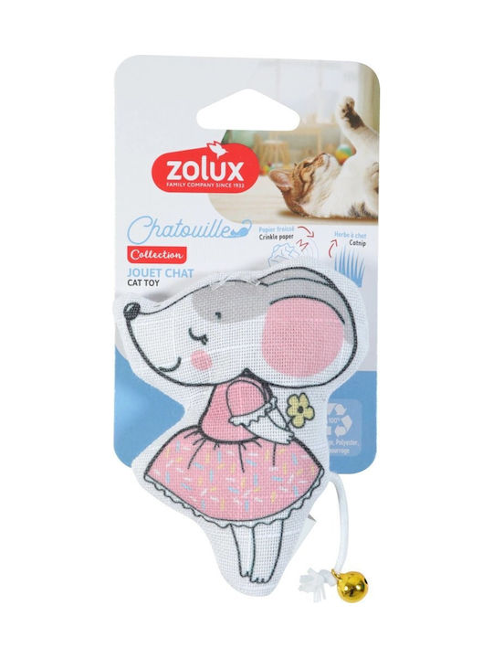 Unizoo Zolux Cat Toy Bell Catnip Mouse Tutu Chatouille 11cm