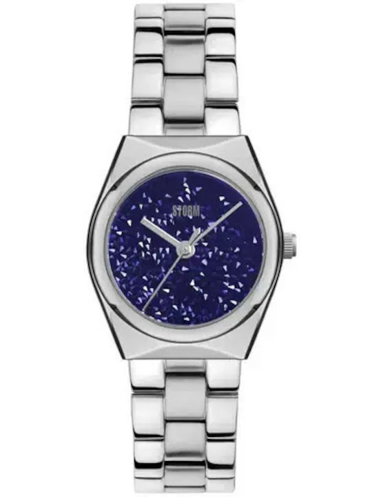 Storm Womens Watch 30mm Battery With Silver Metal Bracelet