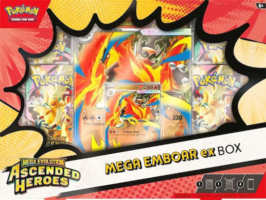 Pokemon Mega Emboar Ex Mega Evolution: Ascended Heroes Booster Box Mega Emboar eX Box (EN)