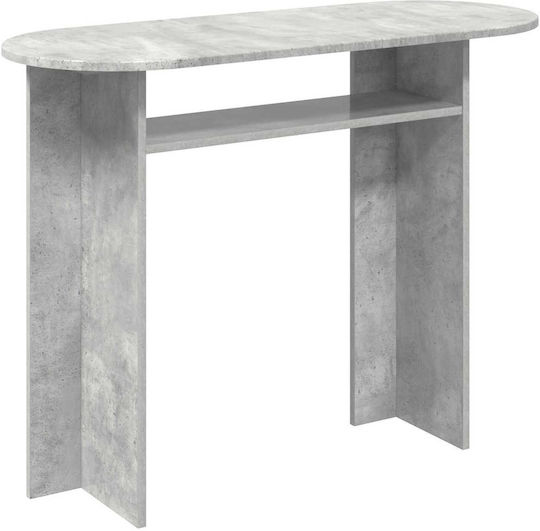 Wooden Console Table Concrete Gray L100xW39.5xH75cm
