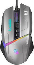 A4Tech W60 Max RGB Геймърска Мишка Gun Grey