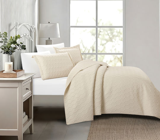 Liolios Home Glenda Κουβερλί Υπέρδιπλο Linen 220x240cm