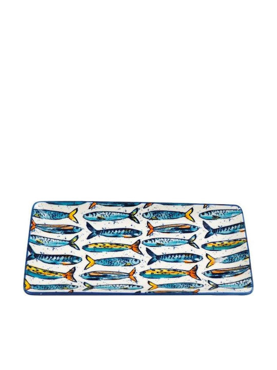 Atmosphera Platou Decorativ Ceramic Albastru 24.7x11.5cm