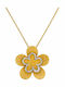 Atofio Kosmima Necklace With Flower Design In 14K Gold