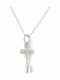 Atofio Kosmima Necklace in 14K White Gold with Zircon