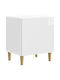 Wooden Bedside Table White 43x34.5x50cm