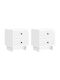 White Wooden Bedside Tables 2 Pieces 43x34.5x47.5cm