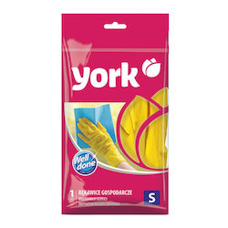 York Ζεύγος Γαντιών Καθαριότητας Πλαστικά Small Κίτρινα