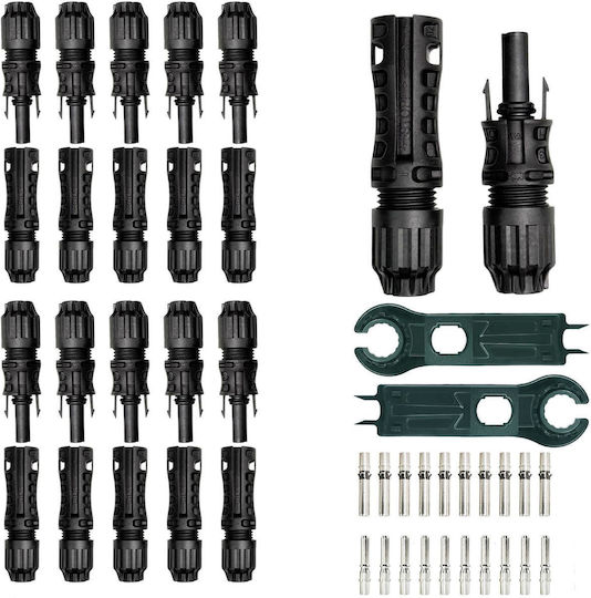 Set 10 Conectori MC4 Evo2 Onuvio Panouri Solare Fotovoltaice Masculin Feminin 1500v 50a Cablu 6mm2 Certificat Ce Rohs Ip67 Rezistent La Apă