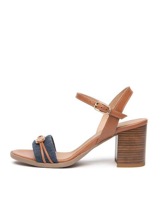 Damen Sandalen Hellblau Leder
