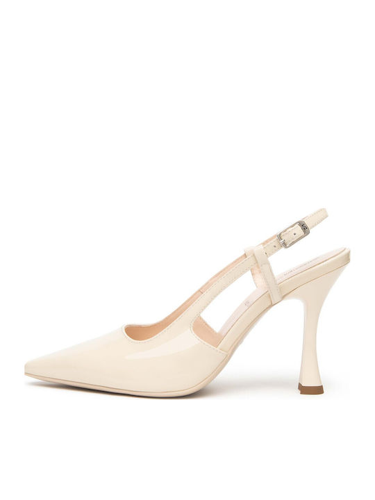 Leather Heels White
