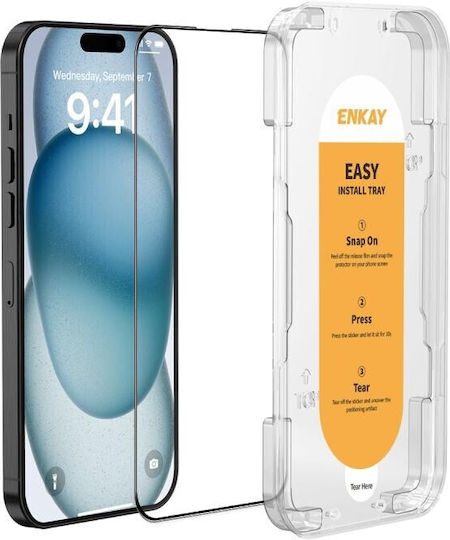 Enkay Full Face Tempered Glass (iPhone 15)