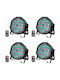 Decorative LED RGB Table Lamp 4pcs 17.5x17.5x9.5cm