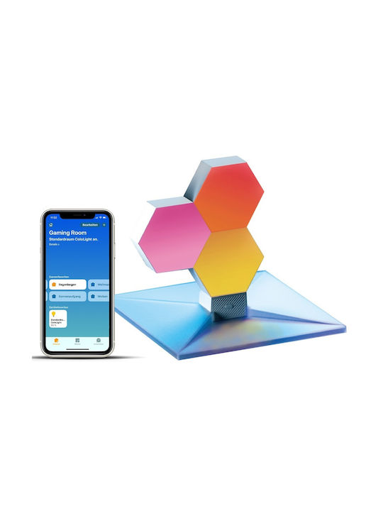 Smart Decorative Table Lamp Cololight Plus Kit 1x Base 3x Lighting Modules 3x Connectors 1x Controller LED RGBW Hexagon 8.6x7.45x3.05cm