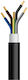 Cable Nyy J1vv-u 5x2.5mm² Black 100m/roll