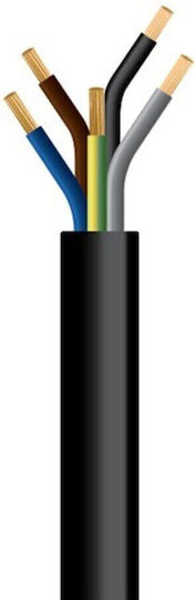 Καλωδιο Ευκαμπτο H05vv-f 5x1mm² Μαυρο 100m/roll