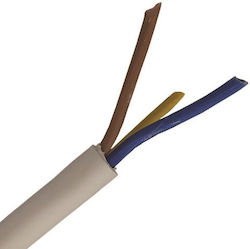 Καλωδιο Nyμ A05vv-r 3χ6mm² Λευκο 100m/roll
