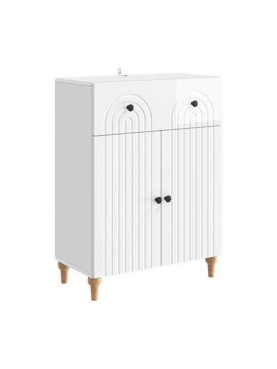 Wooden Sideboard with Drawers White 66x34.5x90cm