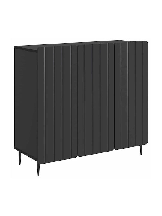 Sideboard from Wood & Metal Black 89x34.5x82cm