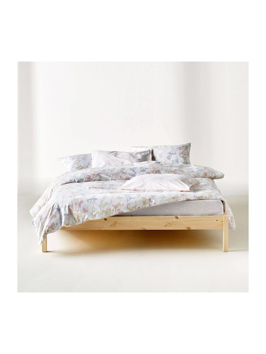 Kentia Breza Double Bed Sheet Set 240x270cm Dusty Pink (4pcs)