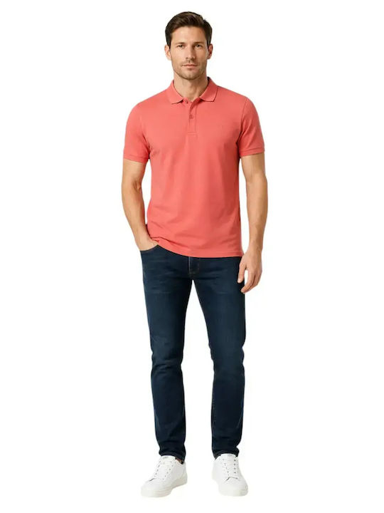 Polo Sportliche Herrenbluse Kurzarm Rote