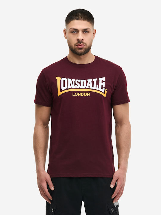 Lonsdale Two Tone T-shirt Μπορντό