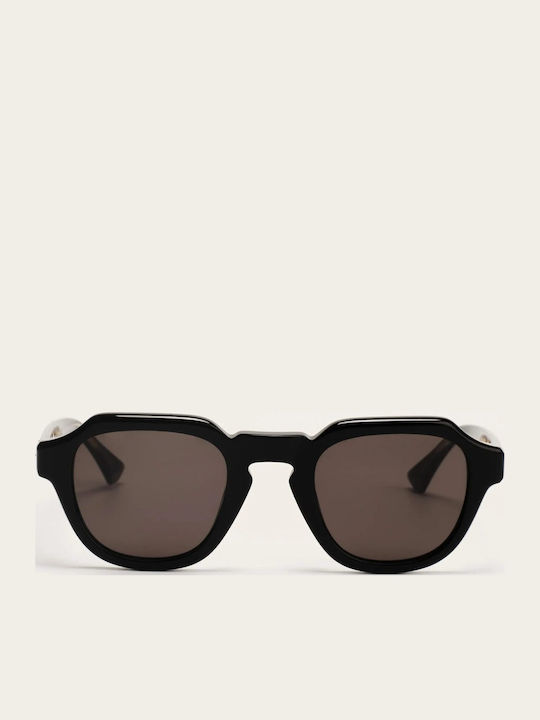 Zeus & Dione Unisex Sonnenbrillen mit Schwarzem Horn umrandetem Rahmen 501702