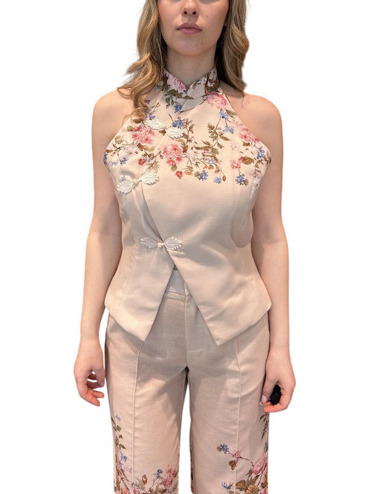 Lumina Beigefarbene Bluse