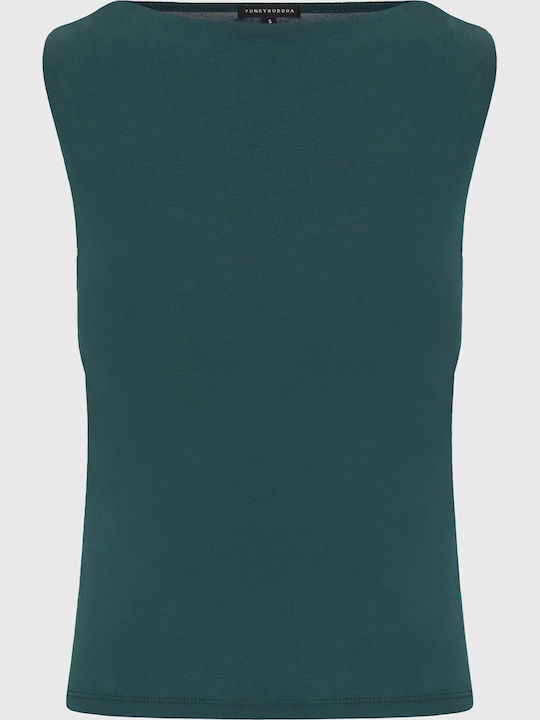 Funky Buddha Women's Sleeveless Blouse Emerald