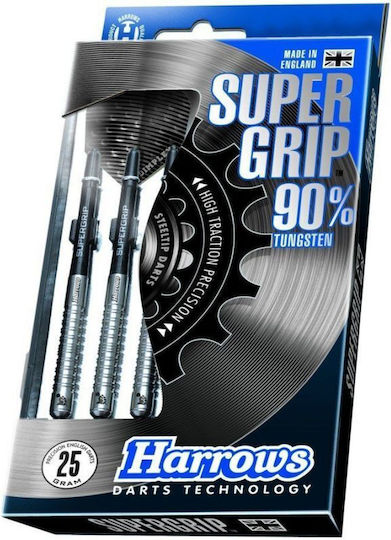 Harrows Supergrip 90% Steeltip Дартс Hs-tnk-000013233 Черни Сиви Сребристи