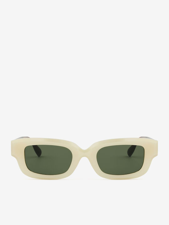 Projekt Produkt Unisex Sunglasses with Beige Horn-Rimmed Frame 476379