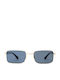 Faos Unisex Sunglasses With Silver Metallic Frame And Mirror Lens