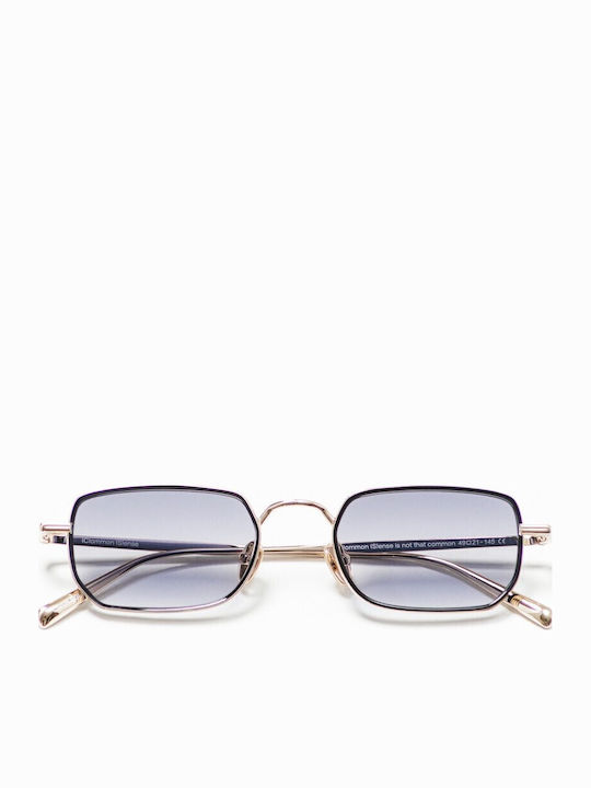 Common Sense Men's Sunglasses With Gold Metallic Frame And Mirror Lens 501921