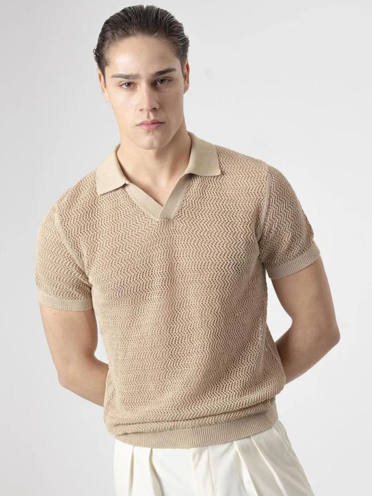 Puroego Polo Men s Blouses Beige