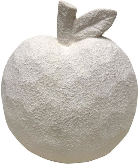 Decorative Ceramic Apple Matte White 16x14x9cm Nag109k4 Espiel
