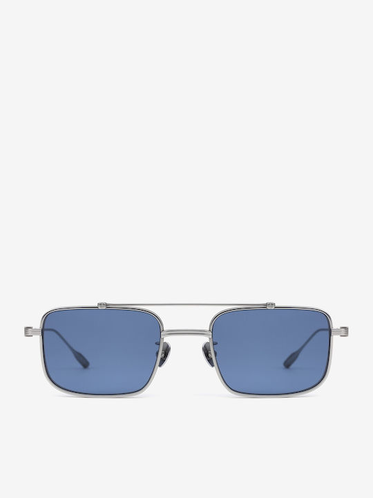 Projekt Produkt Men's Sunglasses with Metallic Frame Silver / Blue Mirror